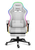 Scaun Gaming RGB, suport picioare, ergonomic, Performanta