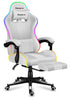 Scaun Gaming RGB, suport picioare, ergonomic, Performanta