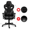 Scaun de gaming ORBY, Spătar Reglabil, Pernă inclusă, din mesh negru