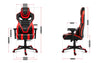 Scaun gaming Rosu, piele PU-HD, suport lombar, Perna de gat, Cotierele 5D, KRETA