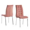 Scaun bucatarie Geta albastru inchis, roz, verde, crem, gri picioare cromate catifea