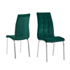Scaun bucatarie Geta albastru inchis, roz, verde, crem, gri picioare cromate catifea