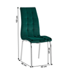 Scaun bucatarie Geta albastru inchis, roz, verde, crem, gri picioare cromate catifea