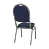 Scaun textil tapitat stivuibil albastru, negru, crem