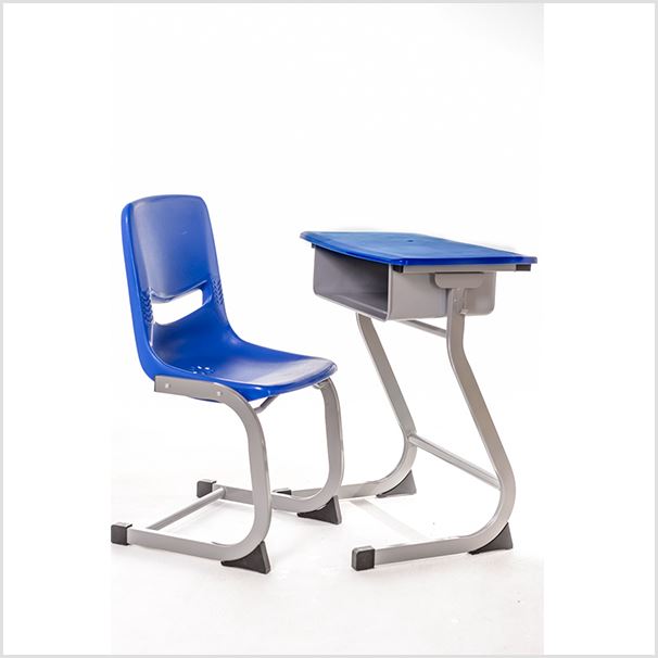 Mobilier scolar masuta, scaun, plastic dur Albastru
