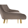 Scaun de sufragerie, design contemporan, textil, picioare aurii, Boris