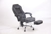 Scaun Birou Masaj, Negru, recliner, suport picioare, 72001