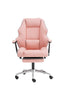 Scaun directorial recliner, suport picioare, Alb perlat 051 - CentrumScaune.ro