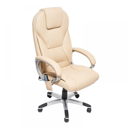 Scaune directoriale masaj, telecomanda, Commode, piele ecologica, Crem