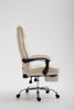 Scaun directorial cu suport picioare, funcție recliner, Mac, Crem