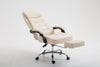 Scaun directorial cu suport picioare, funcție recliner, Mac, Crem