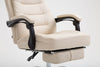 Scaun directorial cu suport picioare, funcție recliner, Mac, Crem