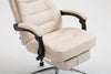Scaun directorial cu suport picioare, funcție recliner, Mac, Crem