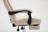 Scaun directorial cu suport picioare, funcție recliner, Mac, Crem