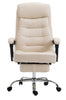 Scaun directorial cu suport picioare, funcție recliner, Mac, Crem