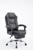 Scaun birou directorial, Suport picioare, piele ecologica, 2272, Negru
