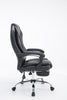 Scaun birou directorial, Suport picioare, piele ecologica, 2272, Negru