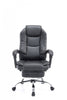 Scaun birou directorial, Suport picioare, piele ecologica, 2272, Negru