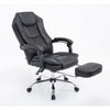 Scaun birou directorial, Suport picioare, piele ecologica, 2272, Negru