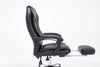 Scaun birou directorial, Suport picioare, piele ecologica, 2272, Negru