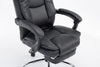Scaun birou directorial, Suport picioare, piele ecologica, 2272, Negru