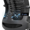 Scaun ergonomic de birou Petti cu reclinare suport pentru picioare, scaun de birou cu spate înalt, cu suport lombar, scaun reglabil pe înălțime, tetieră, spătar din plasă respirabil, pernă din spumă moale, negru
