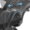 Scaun ergonomic de birou Petti cu reclinare suport pentru picioare, scaun de birou cu spate înalt, cu suport lombar, scaun reglabil pe înălțime, tetieră, spătar din plasă respirabil, pernă din spumă moale, negru