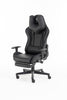 Scaun gaming Grandprix V2 cu suport picioare, Negru