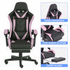 Scaune gaming, functii masaj, tetiera si suport lombar, suport picioare, USB, Pink, Lambert