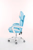 Scaune gaming femei, scaun birou, burete bufant, piele ecologică, Roz/Alb 003 - CentrumScaune.ro