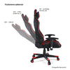 Scaun gaming, tetiera, suport lombar, Negru/Argintiu 9982