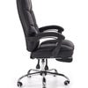 Scaun de birou directorial, recliner, tapitat cu piele ecologica, mecanism TILT, Vilda, negru