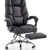 Scaun de birou directorial, recliner, tapitat cu piele ecologica, mecanism TILT, Vilda, negru