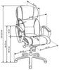 Scaun de birou directorial, piele ecologica FORTRAND Maro