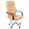 Scaune directoriale lemn, tapitat piele ecologica 8690 Bej, l50xA53xH75 cm