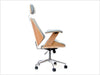 Scaune directoriale lemn, tapitat piele ecologica Gri,l45xA46xH65 cm