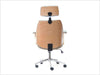 Scaune directoriale lemn, tapitat piele ecologica Gri,l45xA46xH65 cm