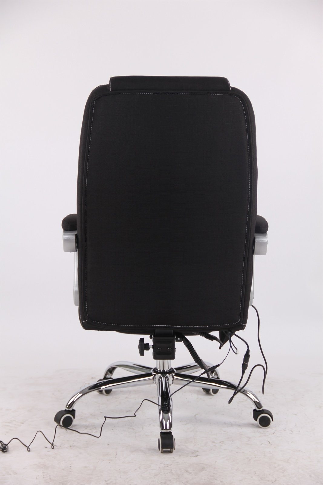 Scaune ergonomice cu masaj, Suport picioare, Negru, Material Textil 58111