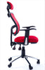 Scaune ergonomice, tapitat piele ecologica mesh 1149 Rosu, l47xA43xH62 cm