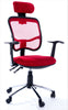 Scaune ergonomice, tapitat piele ecologica mesh 1149 Rosu, l47xA43xH62 cm