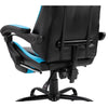 Scaune gaming cu suport pentru picioare, negru/albastru 6175