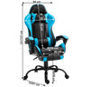 Scaune gaming cu suport pentru picioare, negru/albastru 6175