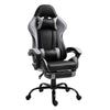 Scaune gaming ergonomic spate tetiera, suport picioare, reglare 90-180, negru/gri 6178