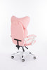Scaune gaming femei, scaun birou, burete bufant, piele ecologică, Roz/Alb 003