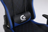 Scaune gaming Piele perforata - Negru/Albastru