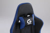 Scaune gaming Piele perforata - Negru/Albastru