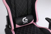 Scaune gaming Piele perforata - Negru/Roz