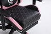 Scaune gaming Piele perforata - Negru/Roz