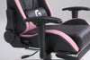 Scaune gaming Piele perforata - Negru/Roz