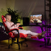Scaune video-gaming, tetiera, suport picioare Rosu 9402